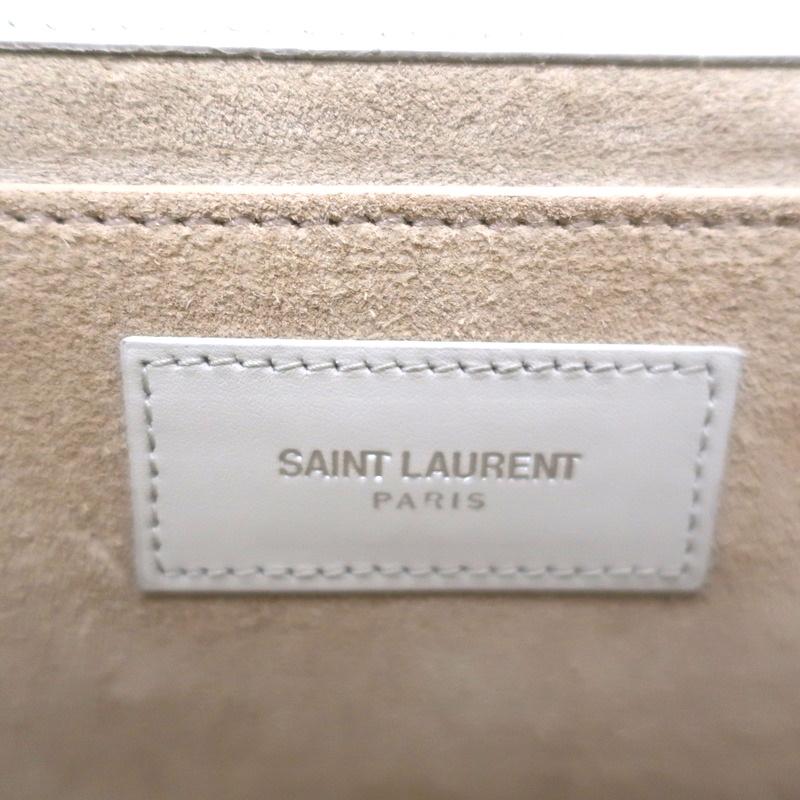 Saint Laurent Lutetia Clutch Off-White Studded Leather Flap Bag available at CelebrityOwned.com img_11