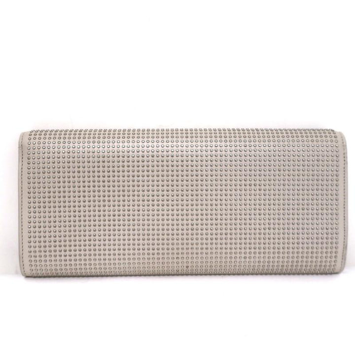 Saint Laurent Lutetia Clutch Off-White Studded Leather Flap Bag available at CelebrityOwned.com img_5