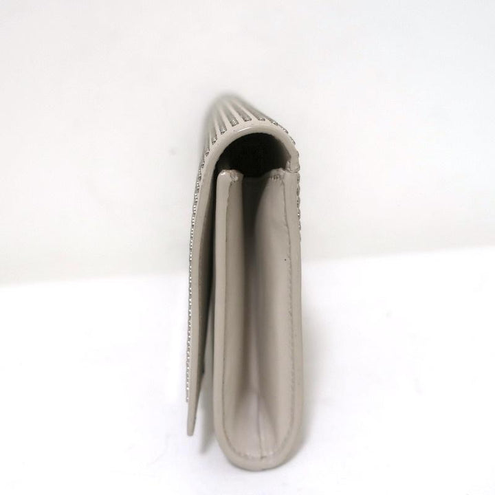 Saint Laurent Lutetia Clutch Off-White Studded Leather Flap Bag available at CelebrityOwned.com img_6