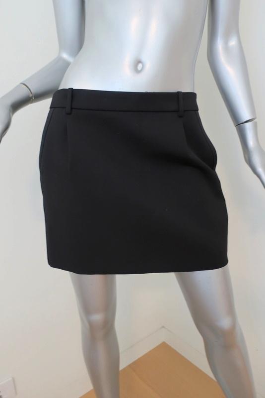 Shop Louis Vuitton Short Wool Tweed Cotton Logo Mini Skirts
