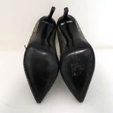 Saint Laurent Paris Pointed Toe Booties Gold Snake-Print Leather Size 35.5 available at CelebrityOwned.com img_12