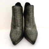 Saint Laurent Paris Pointed Toe Booties Gold Snake-Print Leather Size 35.5 available at CelebrityOwned.com img_3