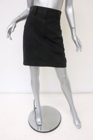 Saint Laurent Pencil Skirt Black Cotton-Blend Size 40 available at CelebrityOwned.com img_1