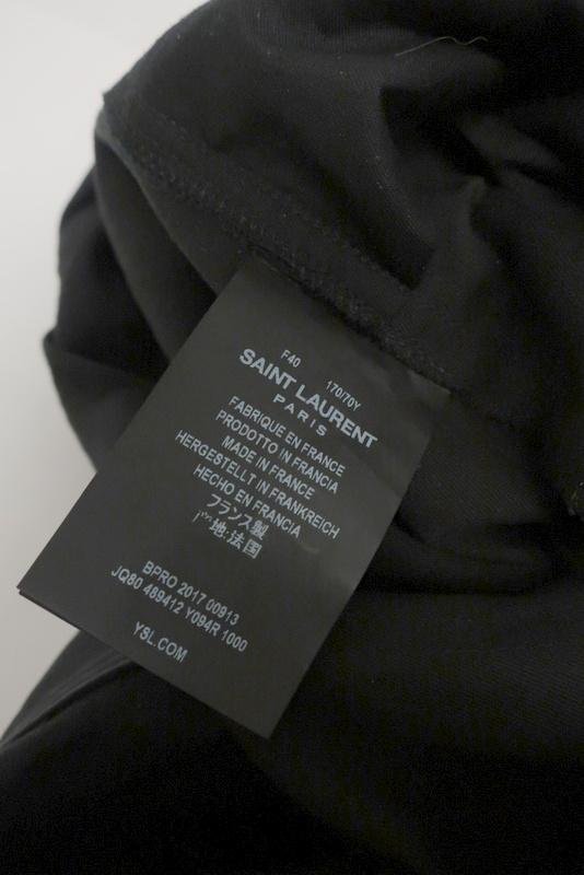 Saint Laurent Pencil Skirt Black Cotton-Blend Size 40 available at CelebrityOwned.com img_7