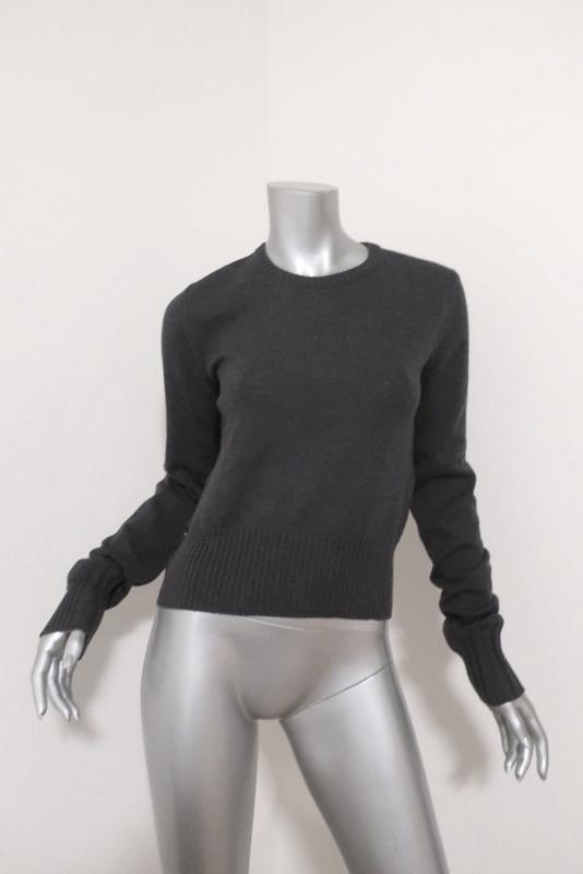 Saint Laurent Sweater Charcoal Size 38 Side-Button Pullover available at CelebrityOwned.com img_1
