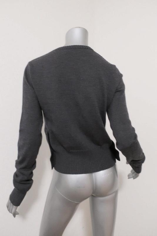 Saint Laurent Sweater Charcoal Size 38 Side-Button Pullover available at CelebrityOwned.com img_4