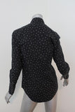 Saint Laurent Western Shirt Black Star Print Cotton Size Small Long Sleeve Top available at CelebrityOwned.com img_5