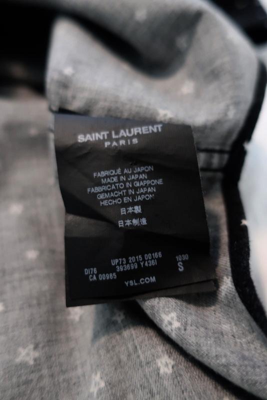 Saint Laurent Western Shirt Black Star Print Cotton Size Small Long Sleeve Top available at CelebrityOwned.com img_9