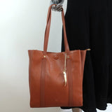 Sancia Marisa Tote Cognac Leather Extra Large Shoulder Bag available at CelebrityOwned.com img_1