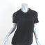 Sandro Blouse Black Pearl & Crystal-Embellished Silk Size 1 Short Sleeve Top