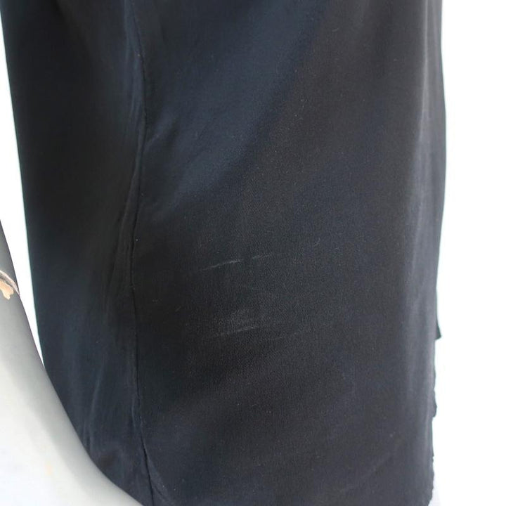 Sandro Blouse Black Pearl &amp; Crystal-Embellished Silk Size 1 Short Sleeve Top available at CelebrityOwned.com img_6