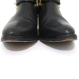 Sandro Double Buckle Ankle Boots Black Leather Size 37 Pointed Toe Booties available at CelebrityOwned.com img_5