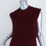 Sandro Mini Dress Burgundy Layered Crepe Size 3 Sleeveless Shift available at CelebrityOwned.com img_3