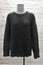 Sandro Sweater Gold-Flecked Black Wool Blend Size 2 Crewneck Pullover