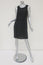 Sari Gueron Dress Black Ruffle-Trim Silk Crepe Size 4 Sleeveless Shift