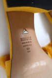 Schutz Elza Fringe Sandals Marigold Suede Size 6 Mid-Heel Slides NEW available at CelebrityOwned.com img_10