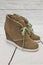 See by Chloe Wedge Booties Lea Brown Sherpa-Lined Suede Size 38 Desert Boots