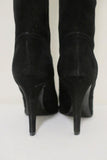 Sergio Rossi Chain-Embellished Knee High Boots Black Suede Size 36 Platform Heel available at CelebrityOwned.com img_9