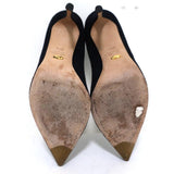 Sergio Rossi Godiva Pumps Navy Suede Size 37.5 Pointed Toe Heels available at CelebrityOwned.com img_10