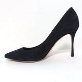 Sergio Rossi Godiva Pumps Navy Suede Size 37.5 Pointed Toe Heels available at CelebrityOwned.com img_6