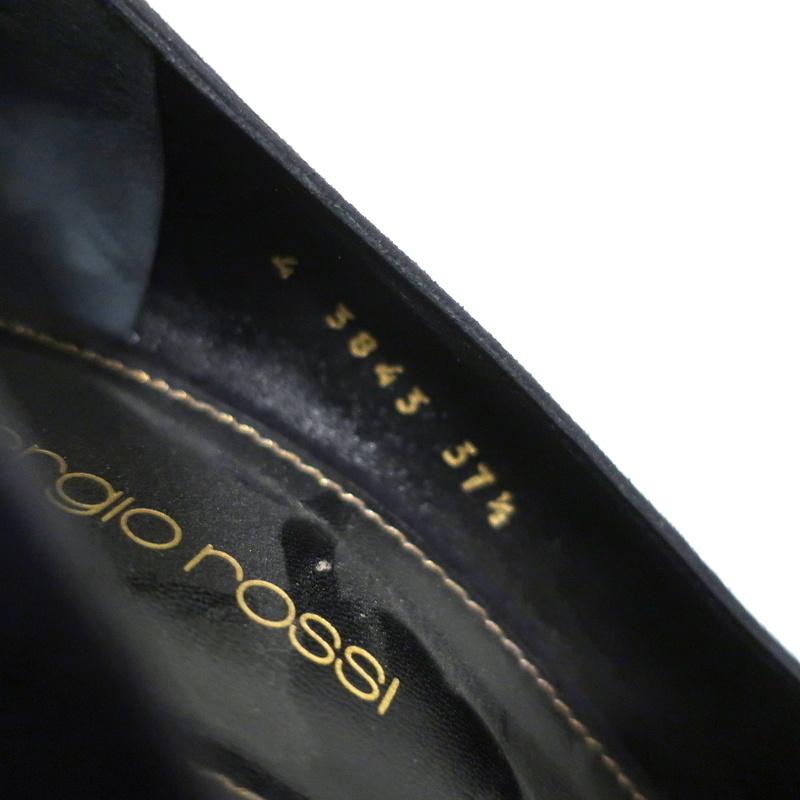 Sergio Rossi Godiva Pumps Navy Suede Size 37.5 Pointed Toe Heels available at CelebrityOwned.com img_9