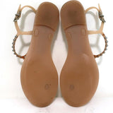 Sergio Rossi Khata Jelly Thong Sandals Nude/Silver Studded Rubber Size 38 available at CelebrityOwned.com img_10