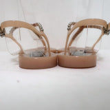 Sergio Rossi Khata Jelly Thong Sandals Nude/Silver Studded Rubber Size 38 available at CelebrityOwned.com img_8