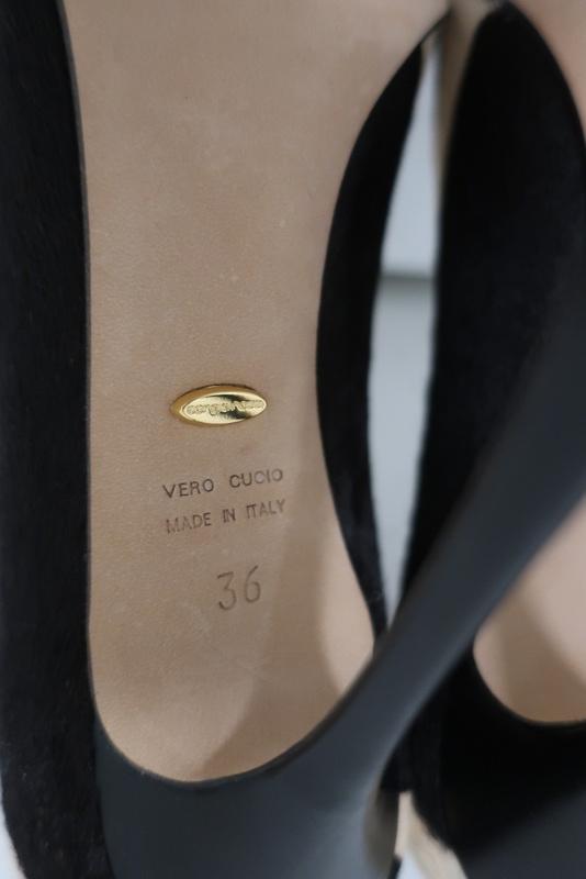 Sergio Rossi Pumps Black/Cream Giraffe Print Pony Hair Size 36 Pointed Toe Heel available at CelebrityOwned.com img_10