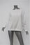 Sibel Saral Long Sleeve Top White Cotton Size Large Elastic-Hem Shirt NEW