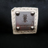 Sissi Rossi Safety Pin Shoulder Bag Cream Leather Large Tote available at CelebrityOwned.com img_12