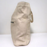 Sissi Rossi Safety Pin Shoulder Bag Cream Leather Large Tote available at CelebrityOwned.com img_4