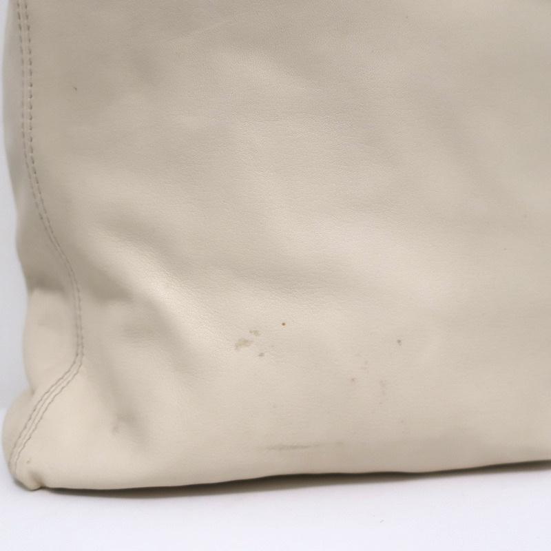 Sissi Rossi Safety Pin Shoulder Bag Cream Leather Large Tote available at CelebrityOwned.com img_8