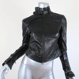 Skaist Taylor Leather Jacket Black Size 2 Buckled Sleeves available at CelebrityOwned.com img_2