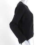 Skull Cashmere Sweater Black Ribbed & Cable Knit Wool-Cashmere Size Small available at CelebrityOwned.com img_3