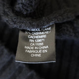 Skull Cashmere Sweater Black Ribbed & Cable Knit Wool-Cashmere Size Small available at CelebrityOwned.com img_6