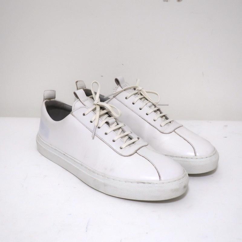 Sneakers by Grenson Low Top Sneakers White Leather Size 8 available at CelebrityOwned.com img_1