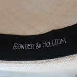 Sonder & Holliday Straw Wide Brim Hat One Size NEW available at CelebrityOwned.com img_6