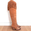 Spell & The Gypsy Collective Evie Over the Knee Fringe Western Boots Tan Size 38