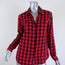 Splendid Newberry Gingham Shirt Red Size Extra Small Long Sleeve Top