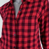 Splendid Newberry Gingham Shirt Red Size Extra Small Long Sleeve Top available at CelebrityOwned.com img_3