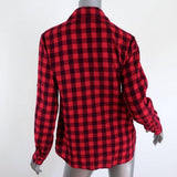 Splendid Newberry Gingham Shirt Red Size Extra Small Long Sleeve Top available at CelebrityOwned.com img_5