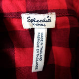 Splendid Newberry Gingham Shirt Red Size Extra Small Long Sleeve Top available at CelebrityOwned.com img_6
