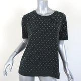 Splendid Studded Tee Eclipse Black Sandwash Jersey Size Small Short Sleeve Top available at CelebrityOwned.com img_1