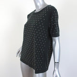 Splendid Studded Tee Eclipse Black Sandwash Jersey Size Small Short Sleeve Top available at CelebrityOwned.com img_2