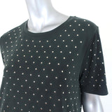 Splendid Studded Tee Eclipse Black Sandwash Jersey Size Small Short Sleeve Top available at CelebrityOwned.com img_3