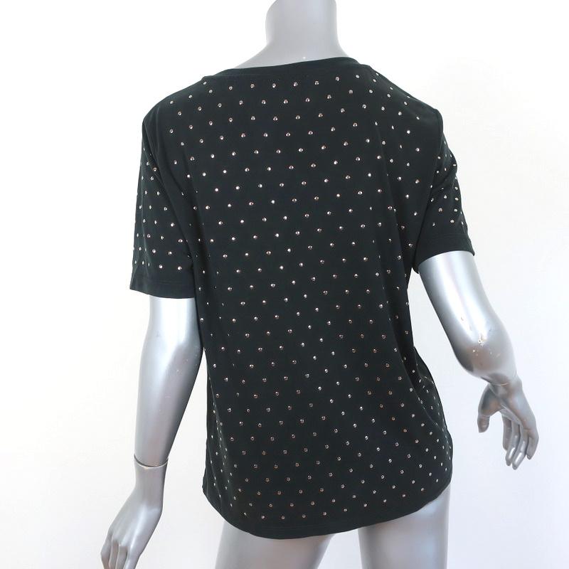 Splendid Studded Tee Eclipse Black Sandwash Jersey Size Small Short Sleeve Top available at CelebrityOwned.com img_5