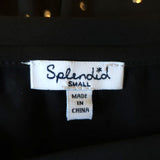 Splendid Studded Tee Eclipse Black Sandwash Jersey Size Small Short Sleeve Top available at CelebrityOwned.com img_6