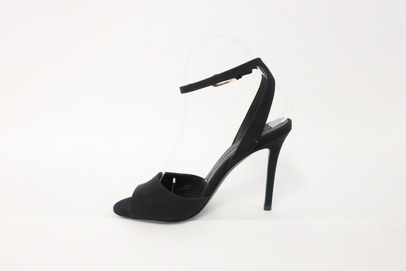 Stella Luna Sandals Black Crepe Size 36 Ankle Strap Heel available at CelebrityOwned.com img_3