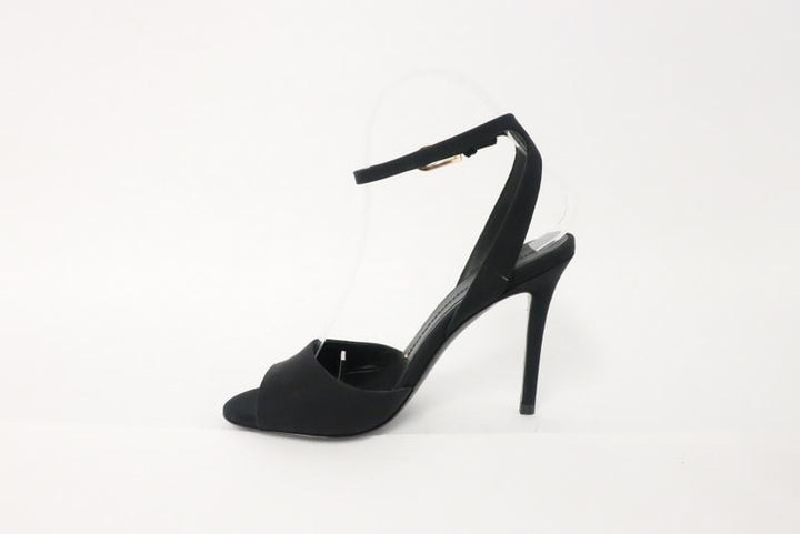 Stella Luna Sandals Black Crepe Size 36 Ankle Strap Heel available at CelebrityOwned.com img_3