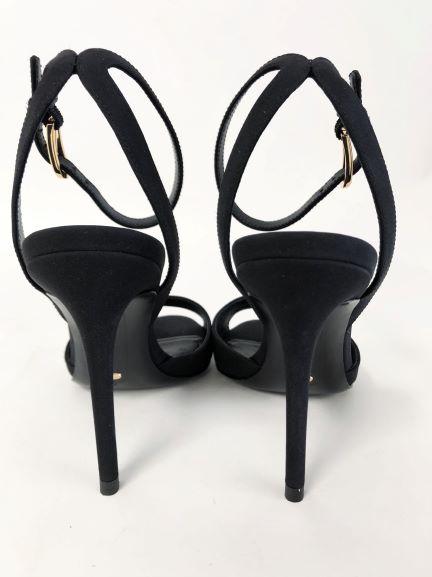 Stella Luna Sandals Black Crepe Size 36 Ankle Strap Heel available at CelebrityOwned.com img_4